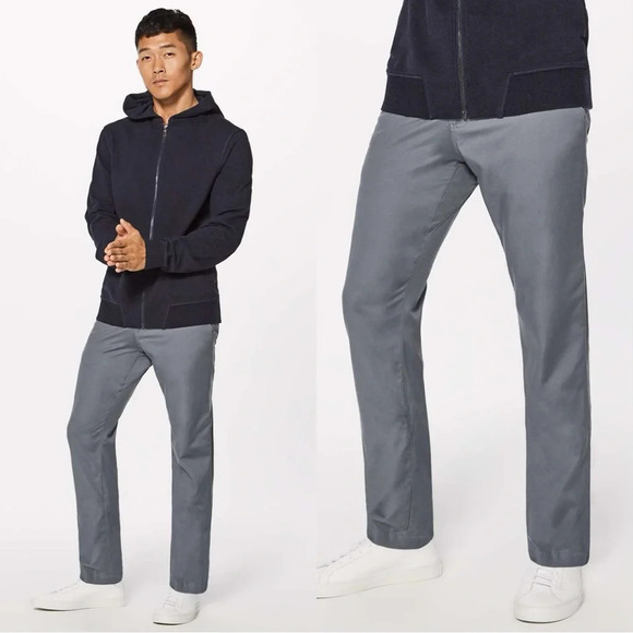 Lululemon Men’s Commission Pant Classic Qwick Chino 34” Fog Horn Gray Size 36